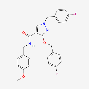 1-(4-fluorobenzyl)-3-((4-fluorobenzyl)oxy)-N-(4-methoxybenzyl)-1H-pyrazole-4-carboxamide