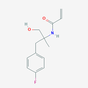molecular formula C13H16FNO2 B2550713 N-[1-(4-Fluorophenyl)-3-hydroxy-2-methylpropan-2-yl]prop-2-enamide CAS No. 2361639-18-9