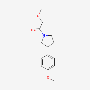molecular formula C14H19NO3 B2550714 2-甲氧基-1-(3-(4-甲氧基苯基)吡咯烷-1-基)乙酮 CAS No. 1209076-94-7