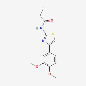 N-(4-(3,4-dimethoxyphenyl)thiazol-2-yl)propionamide