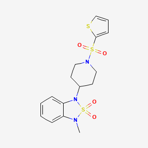 1-Methyl-3-(1-(thiophen-2-ylsulfonyl)piperidin-4-yl)-1,3-dihydrobenzo[c][1,2,5]thiadiazole 2,2-dioxide