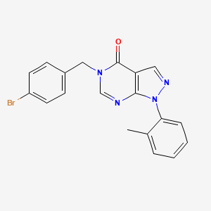 5-[(4-Bromophenyl)methyl]-1-(2-methylphenyl)pyrazolo[3,4-d]pyrimidin-4-one