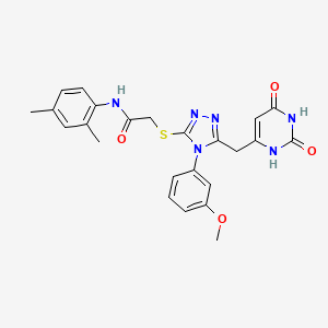 molecular formula C24H24N6O4S B2550733 N-(2,4-二甲苯基)-2-[[5-[(2,4-二氧代-1H-嘧啶-6-基)甲基]-4-(3-甲氧基苯基)-1,2,4-三唑-3-基]硫代]乙酰胺 CAS No. 852048-92-1