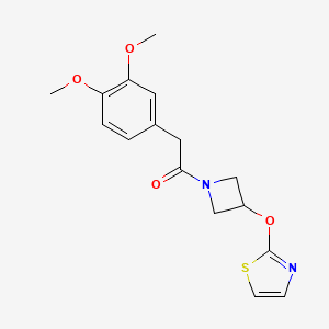 2-(3,4-Dimethoxyphenyl)-1-(3-(thiazol-2-yloxy)azetidin-1-yl)ethanone