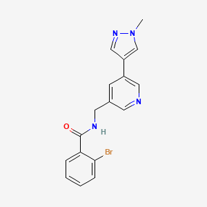2-bromo-N-((5-(1-methyl-1H-pyrazol-4-yl)pyridin-3-yl)methyl)benzamide