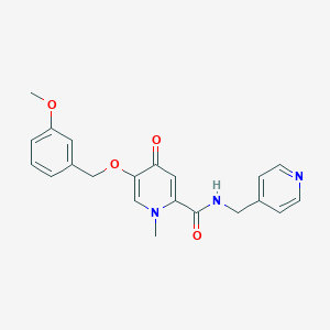 molecular formula C21H21N3O4 B2550744 5-((3-methoxybenzyl)oxy)-1-methyl-4-oxo-N-(pyridin-4-ylmethyl)-1,4-dihydropyridine-2-carboxamide CAS No. 1021212-08-7