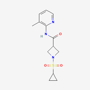 molecular formula C13H17N3O3S B2550746 1-(cyclopropylsulfonyl)-N-(3-methylpyridin-2-yl)azetidine-3-carboxamide CAS No. 1428375-17-0