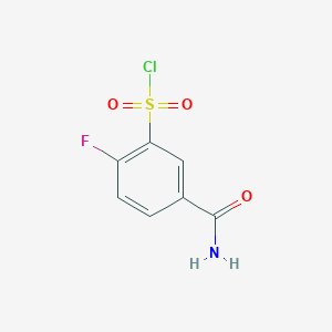 5-Carbamoyl-2-fluorobenzene-1-sulfonyl chloride