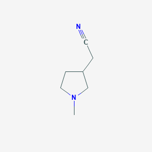 molecular formula C7H12N2 B2550750 (1-Methylpyrrolidin-3-yl)acetonitrile CAS No. 55278-10-9