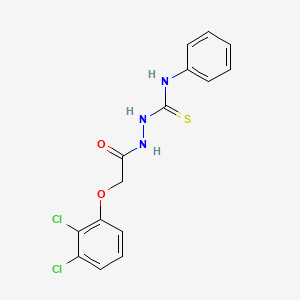 molecular formula C15H13Cl2N3O2S B2550756 2-[2-(2,3-dichlorophenoxy)acetyl]-N-phenyl-1-hydrazinecarbothioamide CAS No. 1020252-10-1