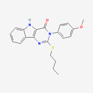 molecular formula C21H21N3O2S B2550757 2-(butylthio)-3-(4-methoxyphenyl)-3H-pyrimido[5,4-b]indol-4(5H)-one CAS No. 536707-78-5