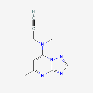 molecular formula C10H11N5 B2550763 N,5-Dimethyl-N-prop-2-ynyl-[1,2,4]triazolo[1,5-a]pyrimidin-7-amine CAS No. 2411239-86-4