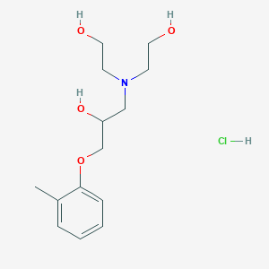 molecular formula C14H24ClNO4 B2550766 2,2'-((2-Hydroxy-3-(o-tolyloxy)propyl)azanediyl)diethanol hydrochloride CAS No. 54414-43-6