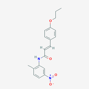 molecular formula C19H20N2O4 B255077 N-{5-nitro-2-methylphenyl}-3-(4-propoxyphenyl)acrylamide 