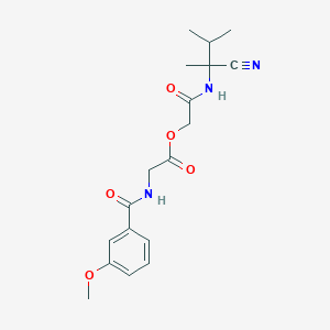 [(1-Cyano-1,2-dimethylpropyl)carbamoyl]methyl 2-[(3-methoxyphenyl)formamido]acetate