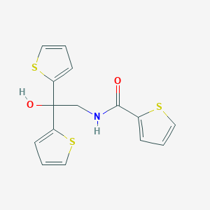 molecular formula C15H13NO2S3 B2550776 N-(2-hydroxy-2,2-di(thiophen-2-yl)ethyl)thiophene-2-carboxamide CAS No. 2034584-46-6