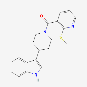 3-{1-[2-(methylsulfanyl)pyridine-3-carbonyl]piperidin-4-yl}-1H-indole