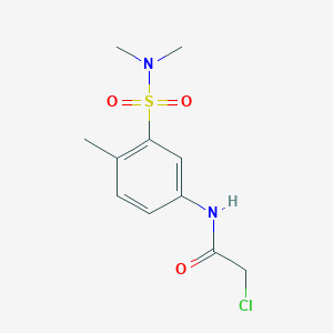 molecular formula C11H15ClN2O3S B2550784 2-氯-N-[3-(二甲基氨磺酰基)-4-甲基苯基]乙酰胺 CAS No. 568550-92-5