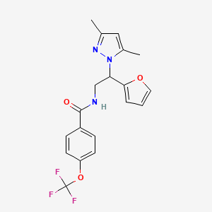 N-(2-(3,5-dimethyl-1H-pyrazol-1-yl)-2-(furan-2-yl)ethyl)-4-(trifluoromethoxy)benzamide