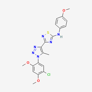 4-[(5-cyclobutyl-1,2,4-oxadiazol-3-yl)methyl]-N-(3,4-dimethylphenyl)-3-oxo-3,4-dihydro-2H-1,4-benzoxazine-6-sulfonamide