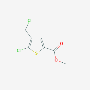 molecular formula C7H6Cl2O2S B2550795 Methyl 5-chloro-4-(chloromethyl)thiophene-2-carboxylate CAS No. 2166694-28-4