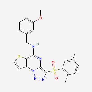 3-((2,5-dimethylphenyl)sulfonyl)-N-(3-methoxybenzyl)thieno[2,3-e][1,2,3]triazolo[1,5-a]pyrimidin-5-amine