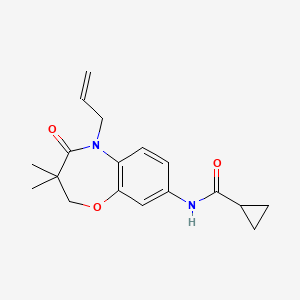 N-(5-allyl-3,3-dimethyl-4-oxo-2,3,4,5-tetrahydrobenzo[b][1,4]oxazepin-8-yl)cyclopropanecarboxamide