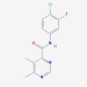 N-(4-Chloro-3-fluorophenyl)-5,6-dimethylpyrimidine-4-carboxamide