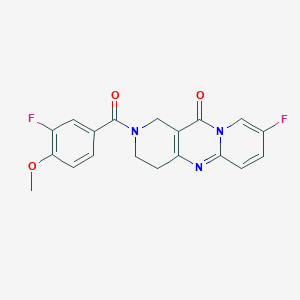 8-fluoro-2-(3-fluoro-4-methoxybenzoyl)-3,4-dihydro-1H-dipyrido[1,2-a:4',3'-d]pyrimidin-11(2H)-one