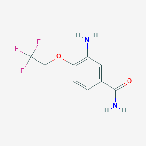 molecular formula C9H9F3N2O2 B2550805 3-Amino-4-(2,2,2-trifluoroethoxy)benzamide CAS No. 899368-30-0