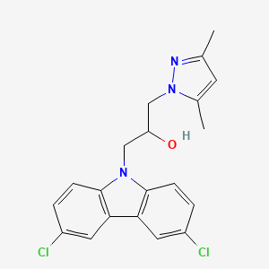 1-(3,6-dichloro-9H-carbazol-9-yl)-3-(3,5-dimethyl-1H-pyrazol-1-yl)propan-2-ol