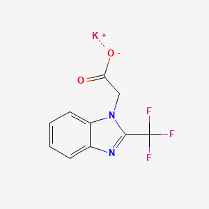 potassium 2-[2-(trifluoromethyl)-1H-1,3-benzodiazol-1-yl]acetate
