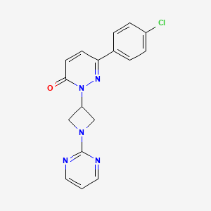 molecular formula C17H14ClN5O B2550815 6-(4-Chlorophenyl)-2-(1-pyrimidin-2-ylazetidin-3-yl)pyridazin-3-one CAS No. 2380080-13-5