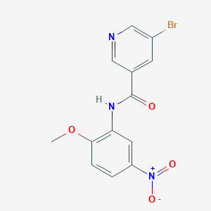 molecular formula C13H10BrN3O4 B255082 5-bromo-N-(2-methoxy-5-nitrophenyl)nicotinamide 