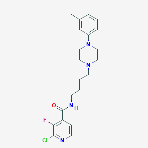 2-chloro-3-fluoro-N-{4-[4-(3-methylphenyl)piperazin-1-yl]butyl}pyridine-4-carboxamide