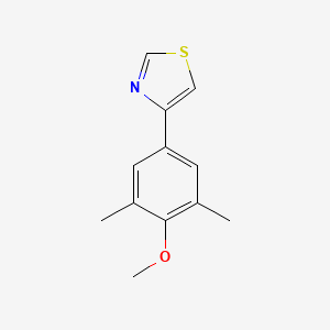 molecular formula C12H13NOS B2550835 4-(4-Methoxy-3,5-dimethylphenyl)-1,3-thiazole CAS No. 383144-25-0