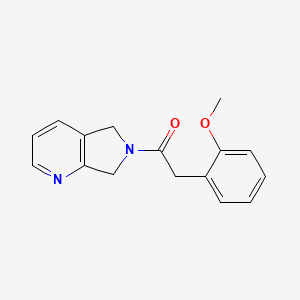 molecular formula C16H16N2O2 B2550851 2-(2-methoxyphenyl)-1-(5H-pyrrolo[3,4-b]pyridin-6(7H)-yl)ethanone CAS No. 2320147-49-5