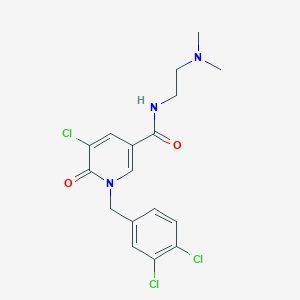 molecular formula C17H18Cl3N3O2 B2550855 5-chloro-1-(3,4-dichlorobenzyl)-N-[2-(dimethylamino)ethyl]-6-oxo-1,6-dihydro-3-pyridinecarboxamide CAS No. 338981-06-9
