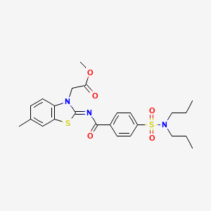 (Z)-methyl 2-(2-((4-(N,N-dipropylsulfamoyl)benzoyl)imino)-6-methylbenzo[d]thiazol-3(2H)-yl)acetate