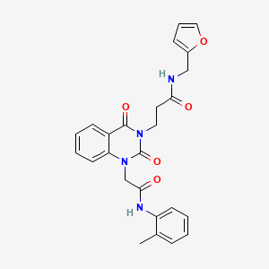 N-[(furan-2-yl)methyl]-3-(1-{[(2-methylphenyl)carbamoyl]methyl}-2,4-dioxo-1,2,3,4-tetrahydroquinazolin-3-yl)propanamide