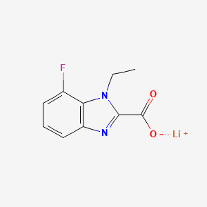 molecular formula C10H8FLiN2O2 B2550874 Lithium 1-ethyl-7-fluoro-1H-benzo[d]imidazole-2-carboxylate CAS No. 2197055-21-1
