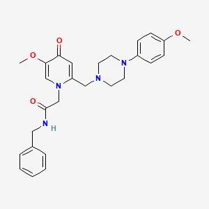 molecular formula C27H32N4O4 B2550878 N-苄基-2-(5-甲氧基-2-((4-(4-甲氧基苯基)哌嗪-1-基)甲基)-4-氧代吡啶-1(4H)-基)乙酰胺 CAS No. 921463-82-3