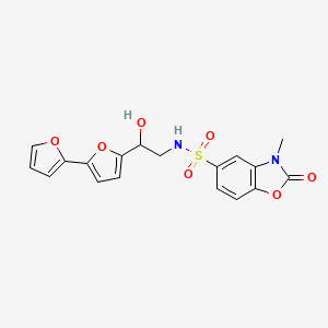 N-(2-{[2,2'-bifuran]-5-yl}-2-hydroxyethyl)-3-methyl-2-oxo-2,3-dihydro-1,3-benzoxazole-5-sulfonamide