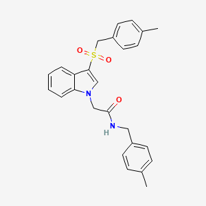 N-(4-methylbenzyl)-2-(3-((4-methylbenzyl)sulfonyl)-1H-indol-1-yl)acetamide