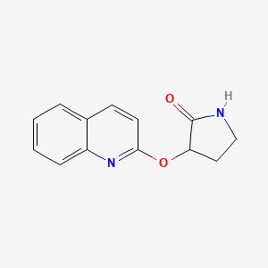 molecular formula C13H12N2O2 B2550891 3-(Quinolin-2-yloxy)pyrrolidin-2-one CAS No. 2200697-07-8