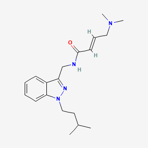 (E)-4-(Dimethylamino)-N-[[1-(3-methylbutyl)indazol-3-yl]methyl]but-2-enamide