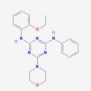 molecular formula C21H24N6O2 B2550897 N2-(2-ethoxyphenyl)-6-morpholino-N4-phenyl-1,3,5-triazine-2,4-diamine CAS No. 946208-72-6