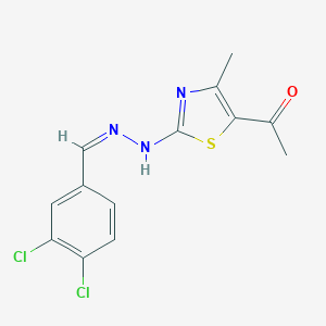molecular formula C13H11Cl2N3OS B255090 3,4-Dichlorobenzaldehyde (5-acetyl-4-methyl-1,3-thiazol-2-yl)hydrazone 