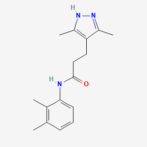 molecular formula C16H21N3O B2550906 3-(3,5-dimethyl-1H-pyrazol-4-yl)-N-(2,3-dimethylphenyl)propanamide CAS No. 1286695-13-3