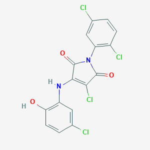 molecular formula C16H8Cl4N2O3 B255091 3-Chloro-4-(5-chloro-2-hydroxyanilino)-1-(2,5-dichlorophenyl)pyrrole-2,5-dione 